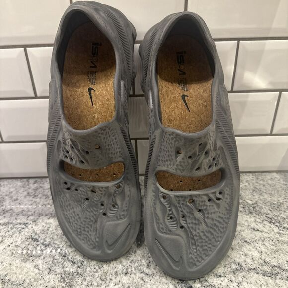 Nike Gray ispa sandals slides - Picture 8 of 11